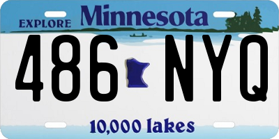 MN license plate 486NYQ
