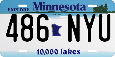 MN license plate 486NYU