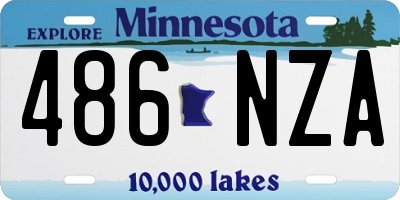 MN license plate 486NZA
