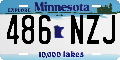 MN license plate 486NZJ