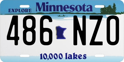 MN license plate 486NZO