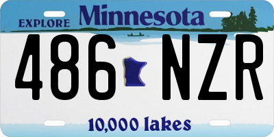 MN license plate 486NZR