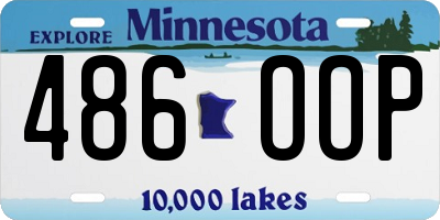 MN license plate 486OOP
