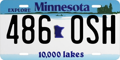 MN license plate 486OSH
