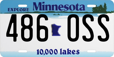 MN license plate 486OSS