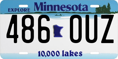 MN license plate 486OUZ