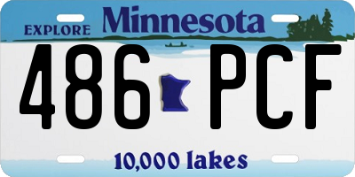 MN license plate 486PCF