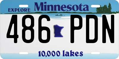 MN license plate 486PDN