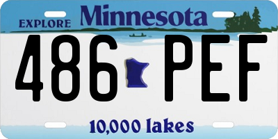 MN license plate 486PEF