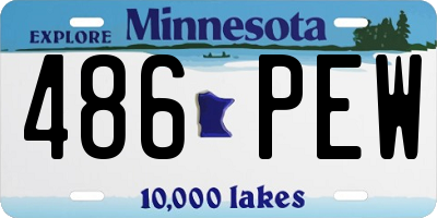 MN license plate 486PEW