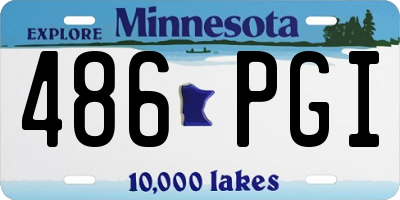 MN license plate 486PGI