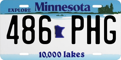 MN license plate 486PHG