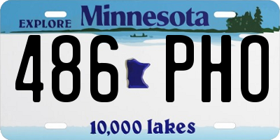 MN license plate 486PHO