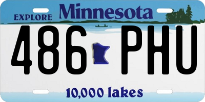 MN license plate 486PHU