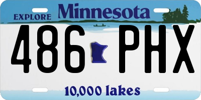 MN license plate 486PHX