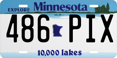 MN license plate 486PIX