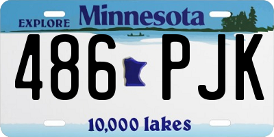 MN license plate 486PJK