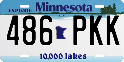 MN license plate 486PKK