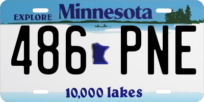 MN license plate 486PNE