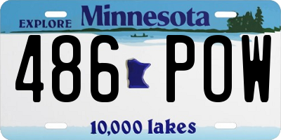 MN license plate 486POW