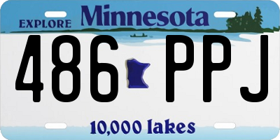 MN license plate 486PPJ