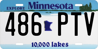 MN license plate 486PTV