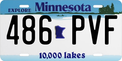 MN license plate 486PVF