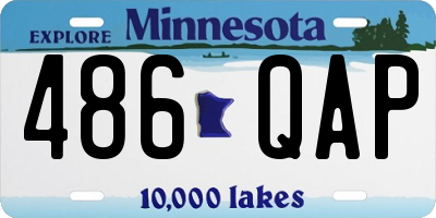 MN license plate 486QAP