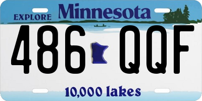 MN license plate 486QQF
