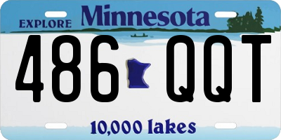 MN license plate 486QQT