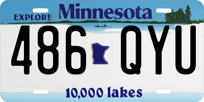 MN license plate 486QYU