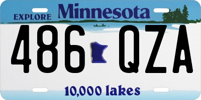 MN license plate 486QZA