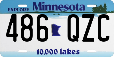 MN license plate 486QZC