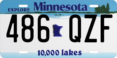 MN license plate 486QZF