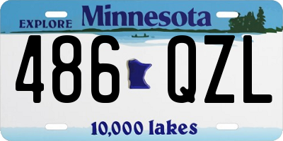 MN license plate 486QZL