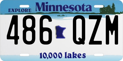 MN license plate 486QZM