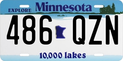 MN license plate 486QZN