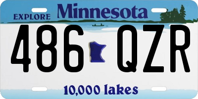 MN license plate 486QZR