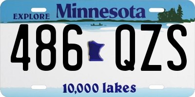 MN license plate 486QZS