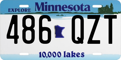 MN license plate 486QZT