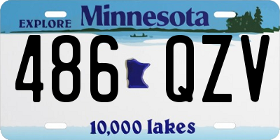 MN license plate 486QZV