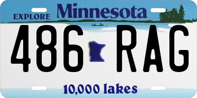 MN license plate 486RAG