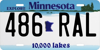 MN license plate 486RAL