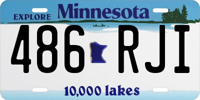 MN license plate 486RJI
