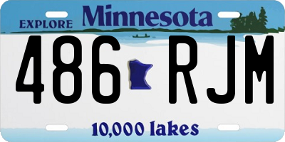 MN license plate 486RJM