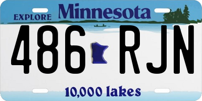 MN license plate 486RJN