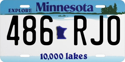 MN license plate 486RJO