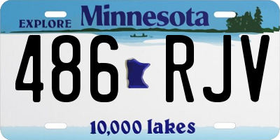 MN license plate 486RJV