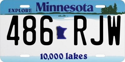 MN license plate 486RJW