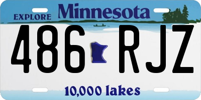 MN license plate 486RJZ
